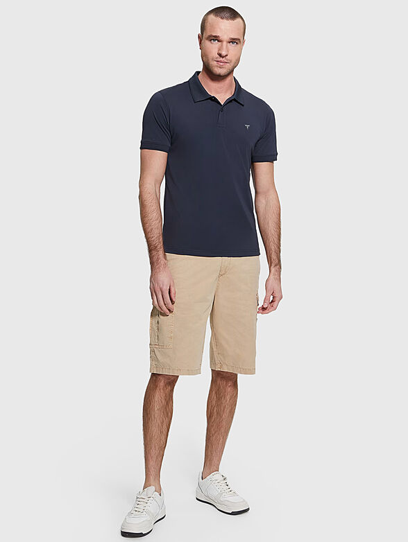 Dark blue polo-shirt with logo accent - 2