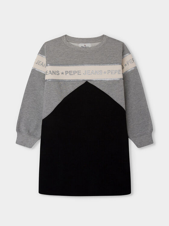 EVE sweatshirt dress with logo accent - 1