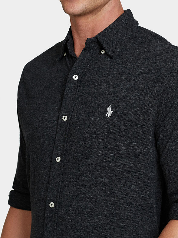Black cotton shirt - 3