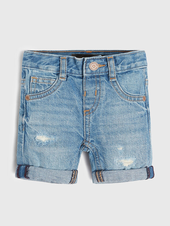 Blue denim shorts - 1