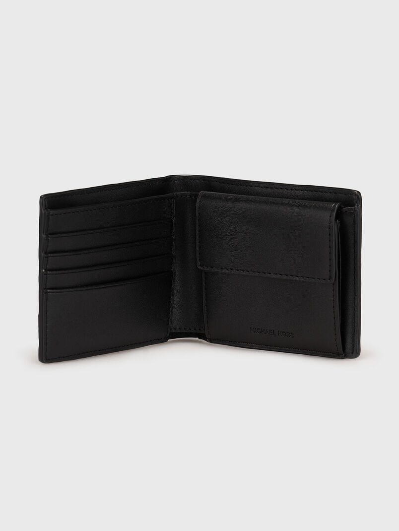 Black cardholder with logo motif - 3