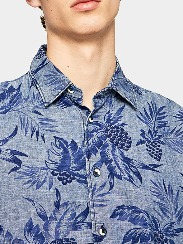 LONGFORD shirt with tropical print - 6