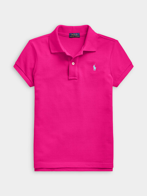 Cotton Polo shirt in fuxia color - 1