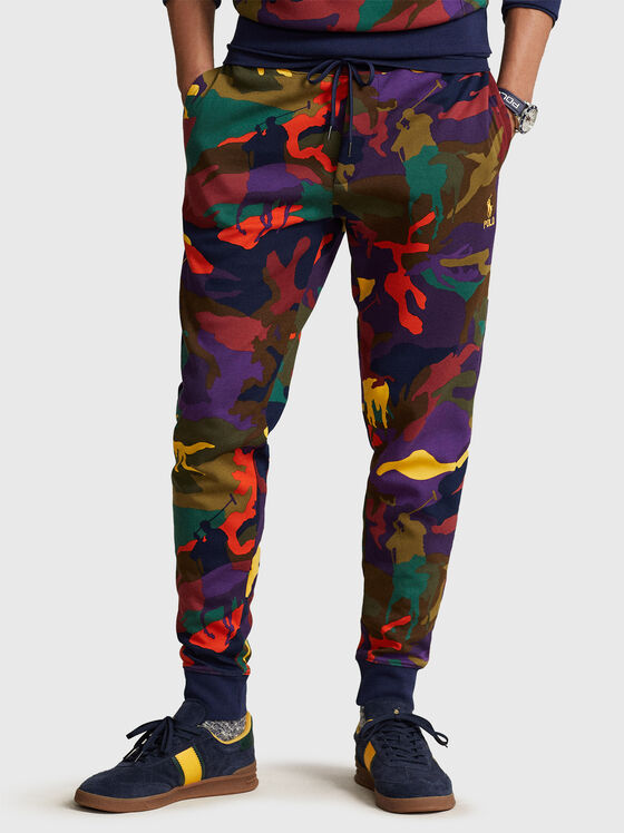 Camouflage print sweatpants - 1