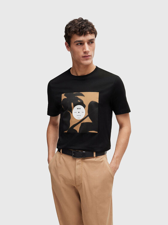 TIBURT cotton black T-shirt with print - 1