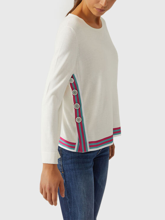 Pulover cu detalii multicolore - 1