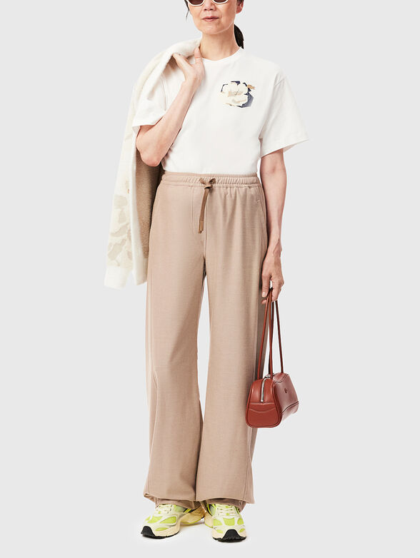 Wide legs beige pants - 4