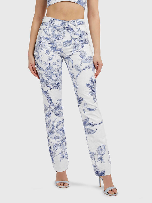 Pants with floral print - 1