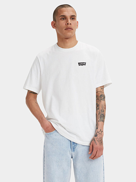 Tricou alb Levi's® cu imprimeu cu logo la spate - 1