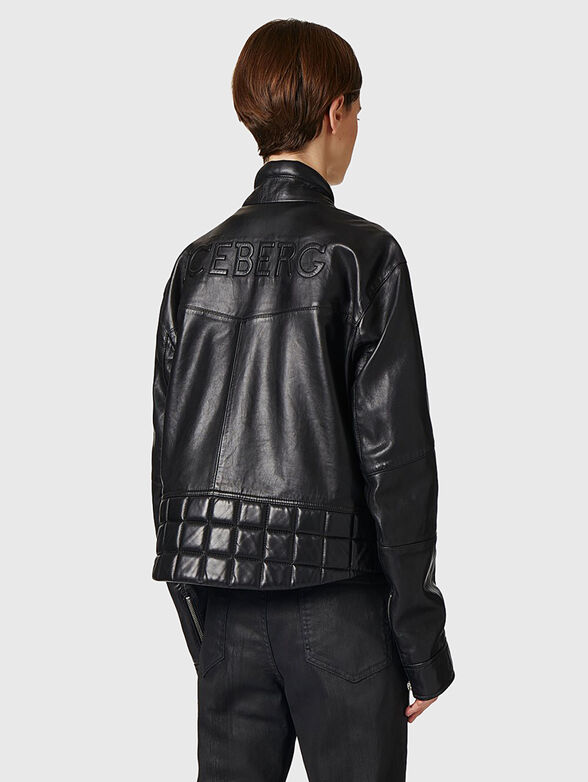 Leather jacket with embossed accents - 2