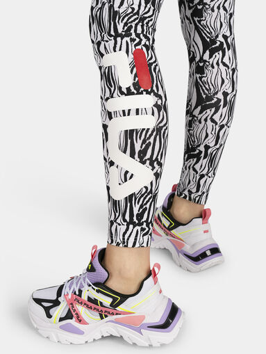 BERG AOP leggings with zebra print - 4