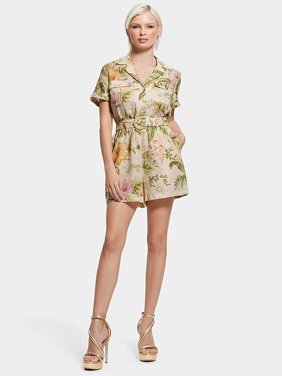 Jumpsuit with floral motifs - 1