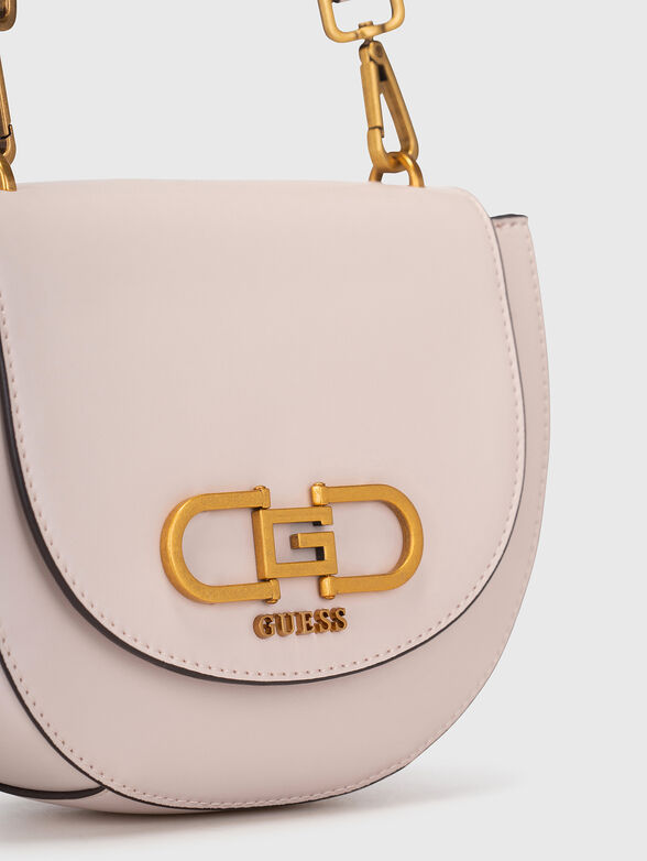Black crossbody bag with metal logo accent - 5