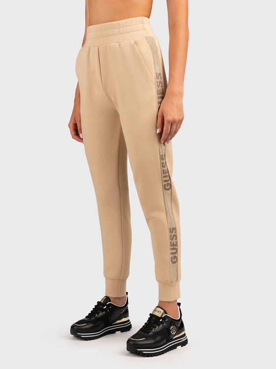 Pantaloni sport cu cristale - 1