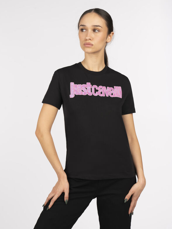 T-shirt with contrasting logo print - 1