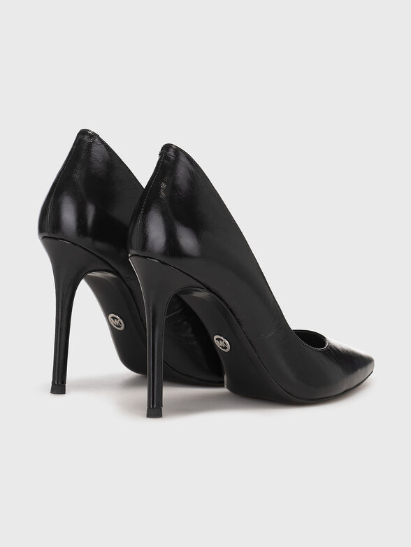 Black leather pumps - 3