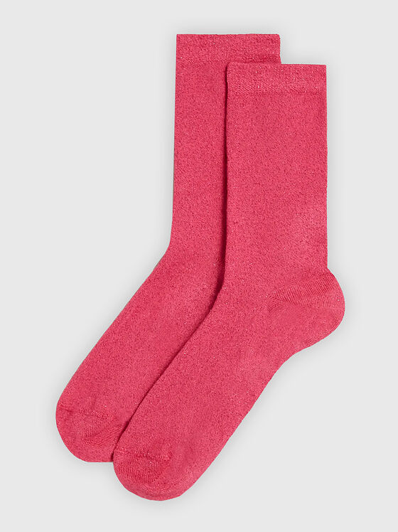 EASY LIVING fuxia color socks with lurex threads  - 1