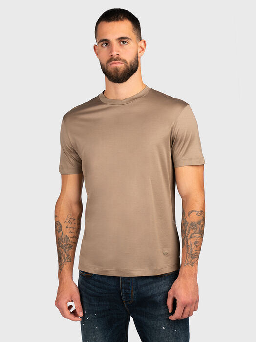 Logo embroidery lyocell T-shirt