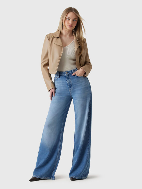 Short jacket with accent zipper - 2