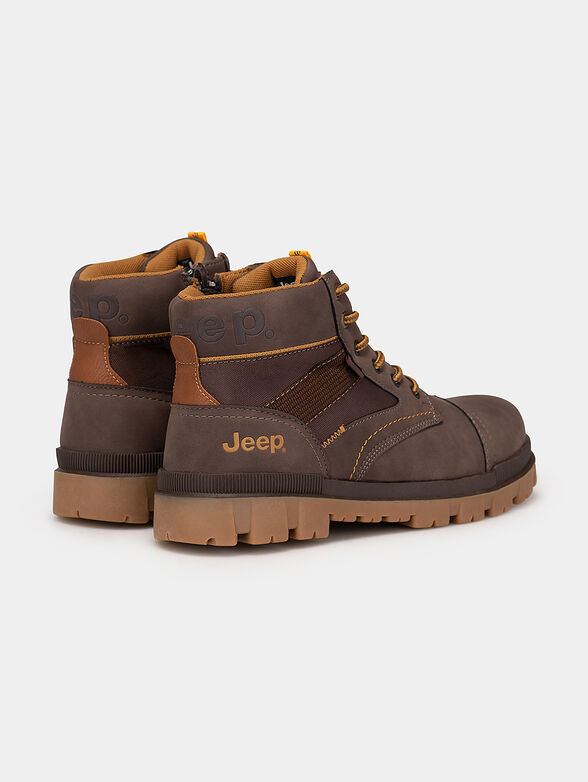 COMBAT HI ankle boots with logo lettering - 3