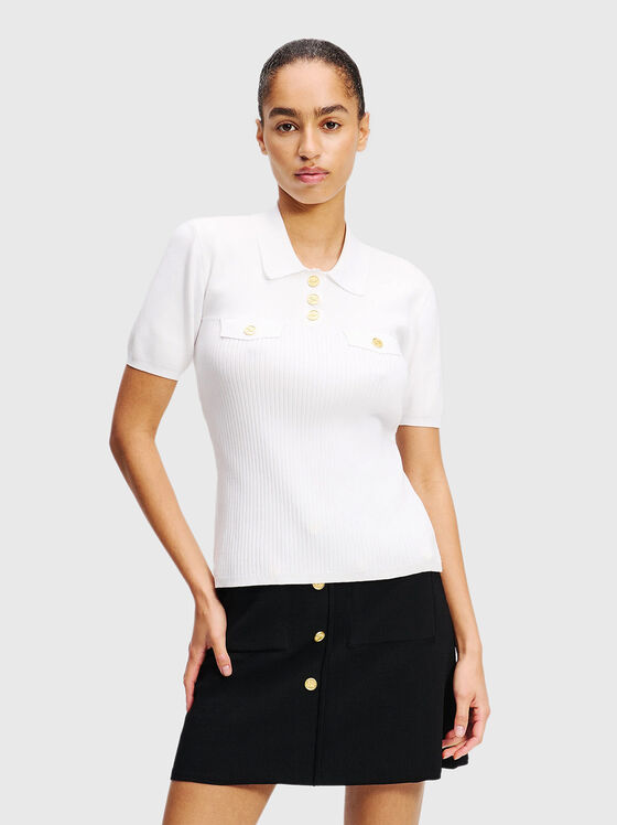 Tricou polo cu nasturi aurii - 1