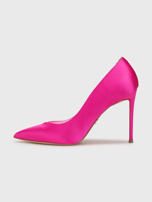 Black high-heeled shoes with sheer detail - 4