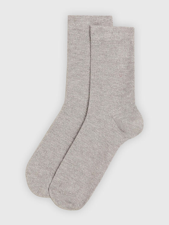 EASY LIVING grey socks with lurex threads - 1