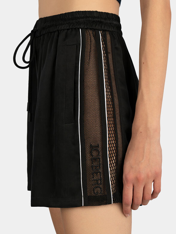 Black shorts with mesh details - 3
