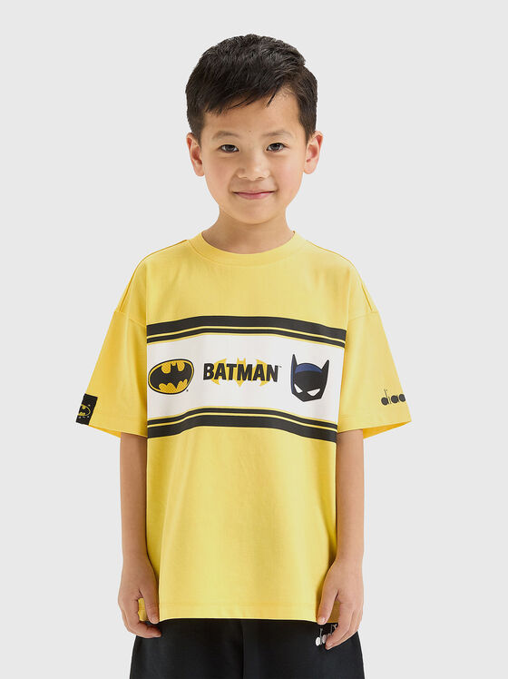 Tricou cu imprimeu SUPERHEROES galbenă - 1