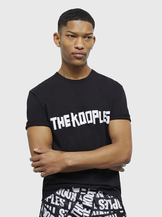 Cotton T-shirt with art logo print - 1