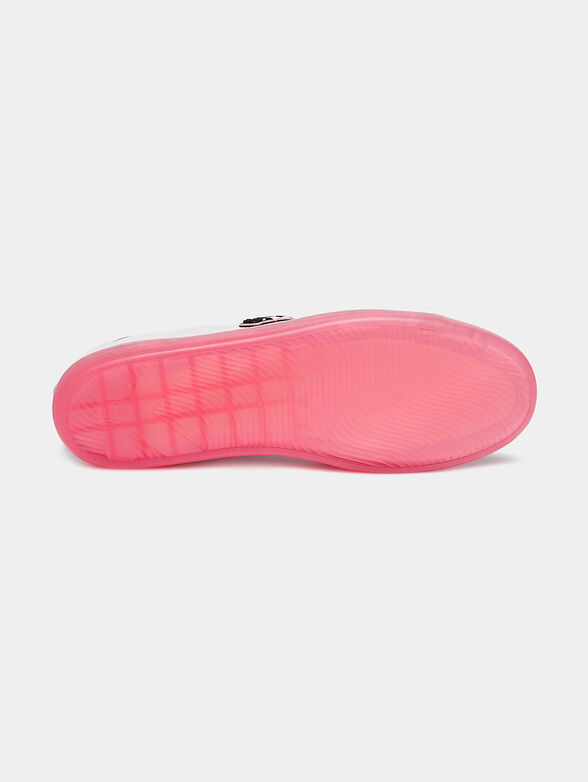 White sneakers with pink details - 5