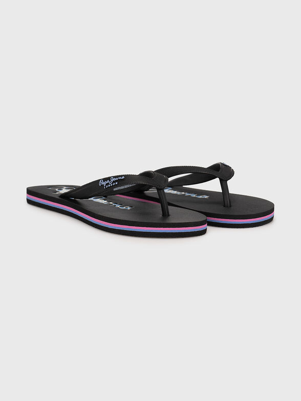 BAY BEACH black slippers  - 2