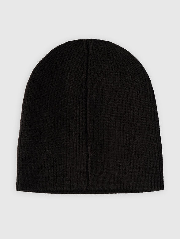 Hat with appliqued rhinestones of viscose blend - 2
