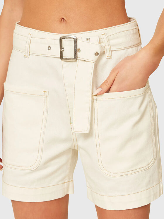 MIRA cotton shorts with belt - 1