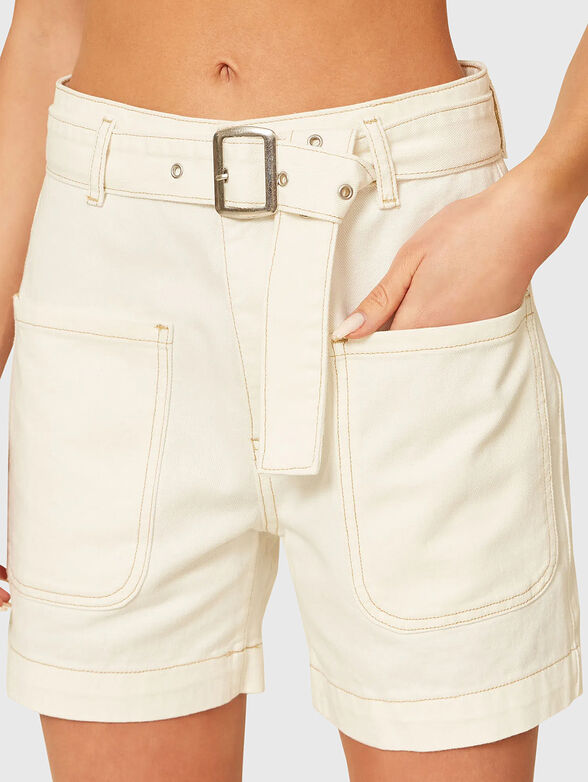 MIRA cotton shorts with belt - 1