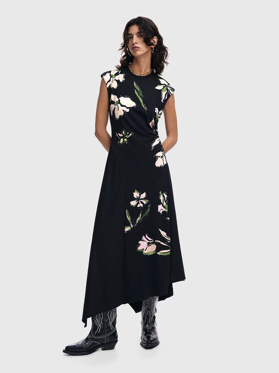 Rochie asimetrică cu flori - 1
