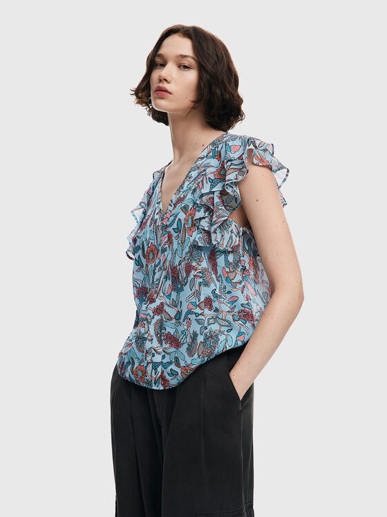 Top cu imprimeu floral - 1