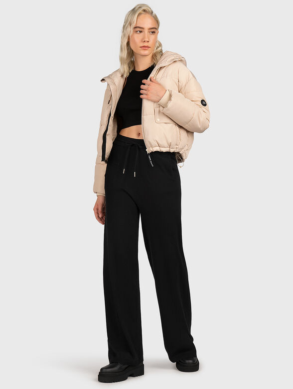 AMANDINE black cropped jacket with pockets - 2