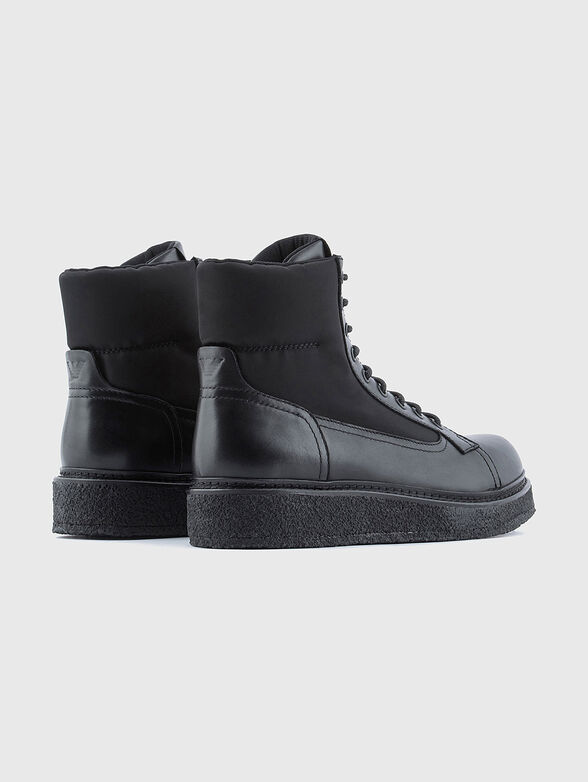 Leather boots with laces - 3