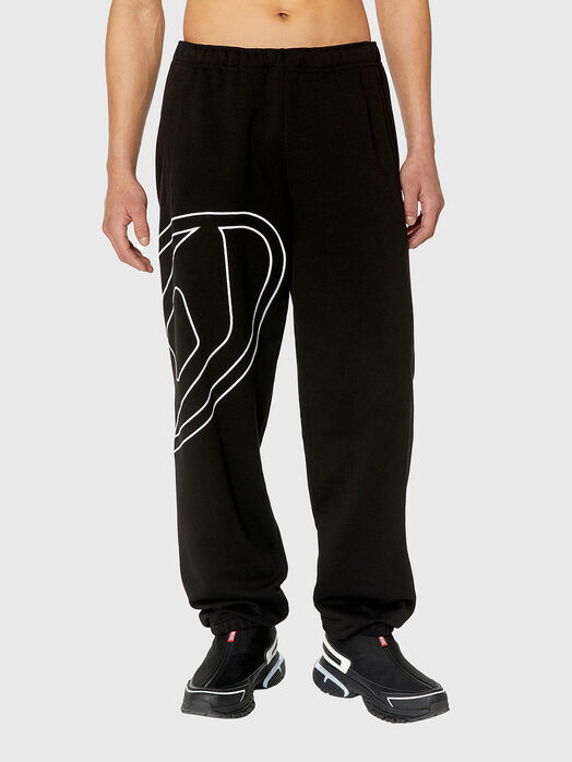 Logo-embroidered sweatpants in black 