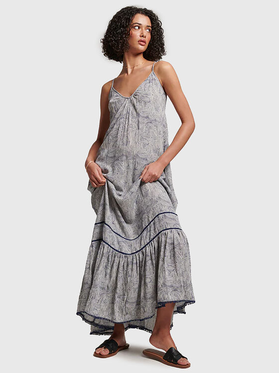 Rochie maxi VINTAGE cu bretele subțiri - 1