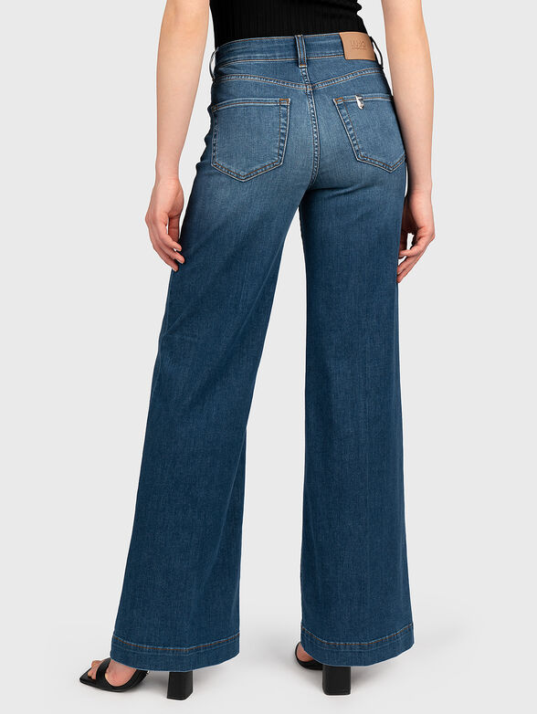 Dark blue jeans with wide legs - 2