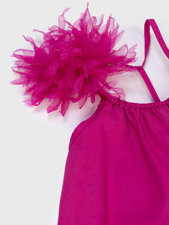 Fuxia dress of cotton fabric - 3