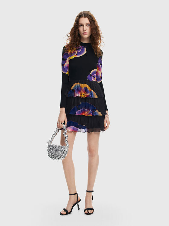 Rochie mini cu imprimeu floral - 1