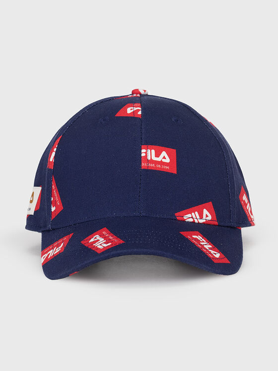 BRESCIA blue baseball cap with print - 1