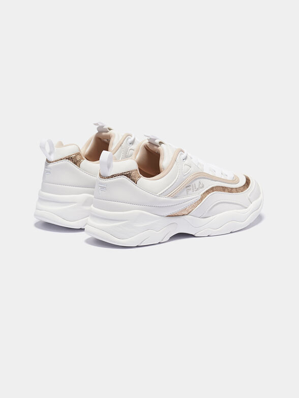 RAY F white sneakers with silver accents - 4