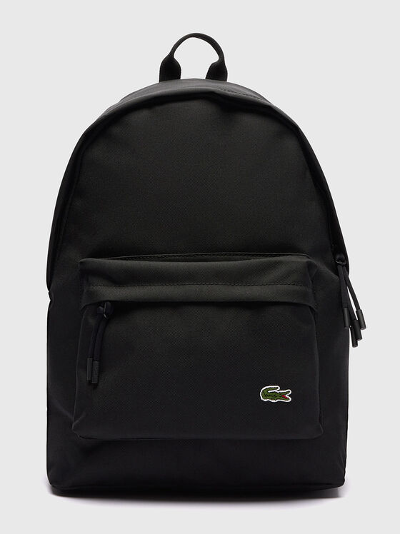 Rucsac unisex negru cu detaliu logo - 1