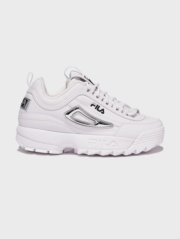 DISRUPTOR white sneakers with purple accents - 1