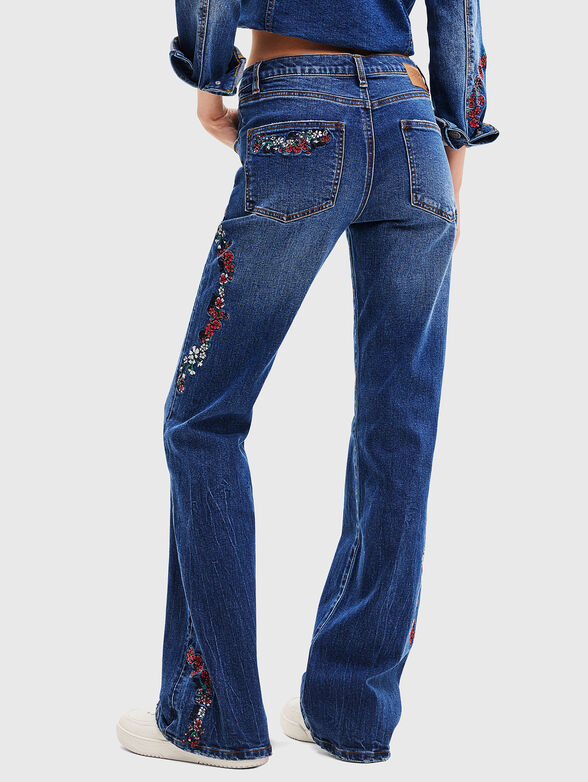 Flare embroidered jeans - 2