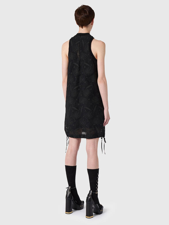 Black sleeveless lace dress - 2